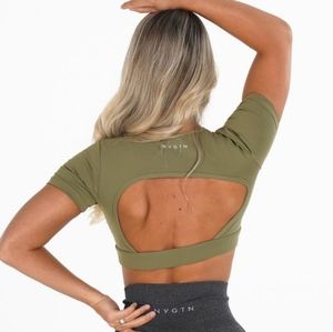 NVGTN Open Back Tee Olive